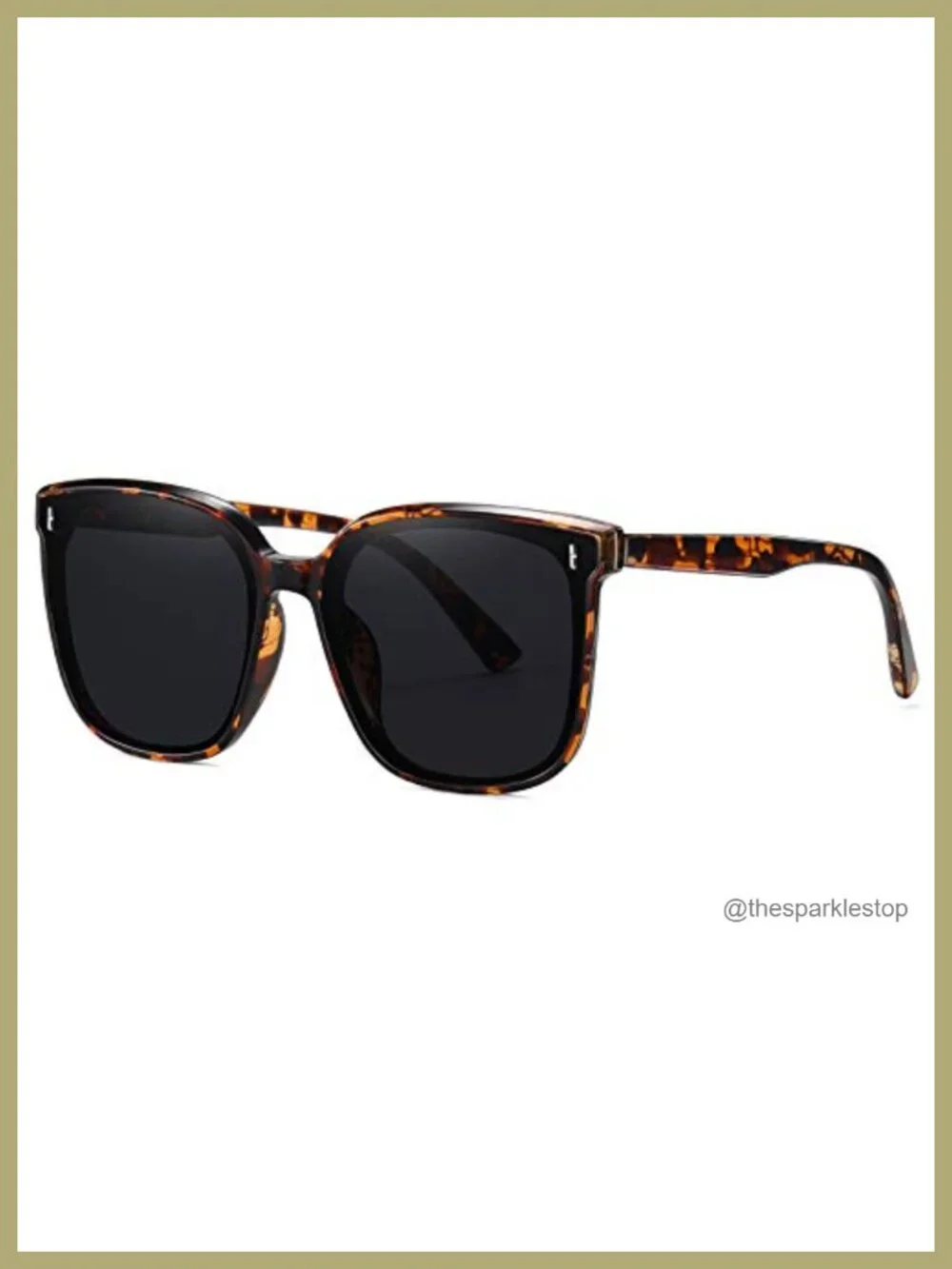 Retro Oversized Square Sunglasses for Women UV400 Protection TR90